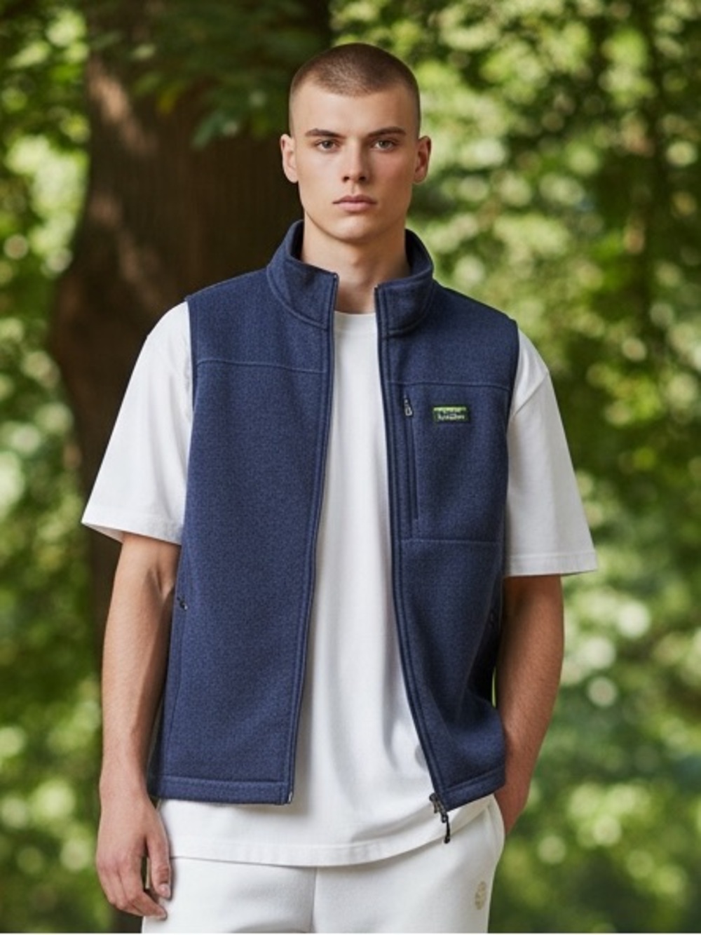 LL BEAN Men’s Medium Blue Fleece Vest